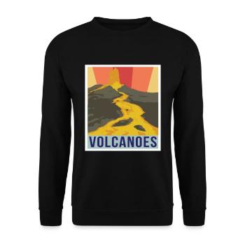 National Park Souvenir Volcano Island Volcanoes Hawaii - Unisex Sweatshirt - black - Front - Alina (178cm) & Michal (187cm)
