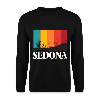 Sedona Desert Arizona National Park Cactus Camping - Sweat-shirt Unisexe - noir - Devant - Alina (178cm) & Michal (187cm)