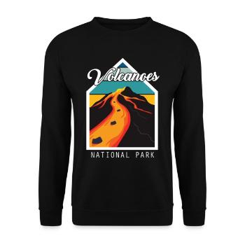 Volcano National Park Island hawaii Volcano Souvenir - Unisex Sweatshirt - black - Front - Alina (178cm) & Michal (187cm)