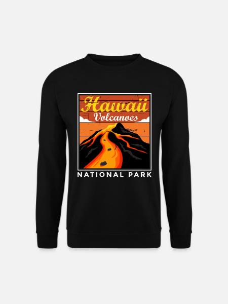 Vulkan Nationalpark Hawaii Souvenir Vulkaninsel - Unisex Pullover - Schwarz