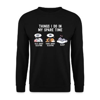 Funny Napping Shirt Gift For Sleep Lovers Nap - Unisex Sweatshirt - black - Front - Alina (178cm) & Michal (187cm)