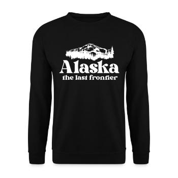 Alaska The Last Frontier State Shirt Vacation - Unisex Sweatshirt - black - Front - Alina (178cm) & Michal (187cm)