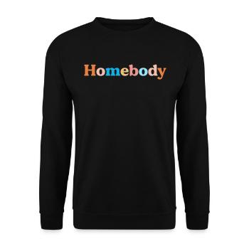 Retro Homebody Rather Be Inside Vintage Introvert - Unisex Sweatshirt - black - Front - Alina (178cm) & Michal (187cm)