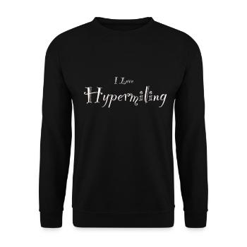 I Love Hypermiling - Unisex Sweatshirt - black - Front - Alina (178cm) & Michal (187cm)