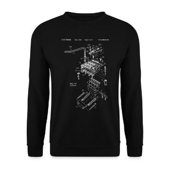 Tremolo Vibrato Rock Metal Gitarre Patent Geschenk - Unisex Pullover - Schwarz - Vorne - Alina (178cm) & Michal (187cm)