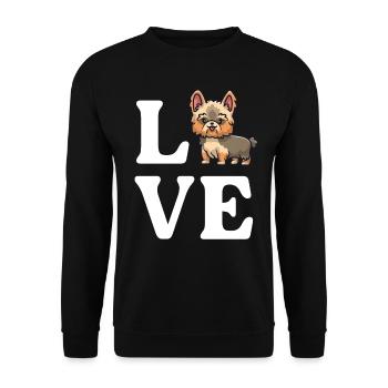 Love Yorkies Dog Mom Yorkshire Terrier Mama - Unisex Sweatshirt - black - Front - Alina (178cm) & Michal (187cm)