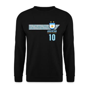 Argentina Albiceleste Football Fan Jersey - Unisex Sweatshirt - black - Front - Alina (178cm) & Michal (187cm)
