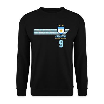 Argentina Albiceleste Football Fan Jersey - Unisex Sweatshirt - black - Front - Alina (178cm) & Michal (187cm)