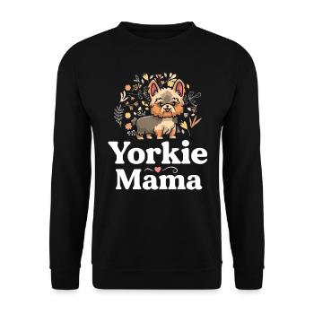 Yorkie Mama Dog Mom Yorkshire Terrier Lover - Unisex Sweatshirt - black - Front - Alina (178cm) & Michal (187cm)