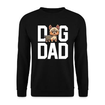 Yorkie Dog Dad Yorkshire Terrier Lover Father - Unisex Sweatshirt - black - Front - Alina (178cm) & Michal (187cm)