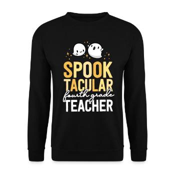 École de jumelage d’Halloween d’enseignant de 4e année - Sweat-shirt Unisexe - noir - Devant - Alina (178cm) & Michal (187cm)