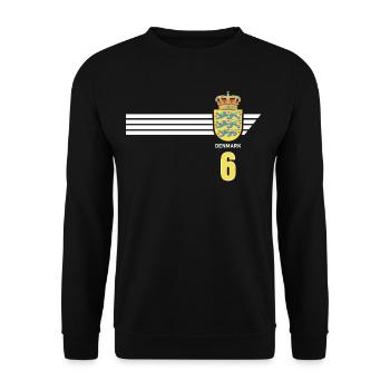 Denmark Football Danish Coat of Arms Flag Dynamite - Unisex Sweatshirt - black - Front - Alina (178cm) & Michal (187cm)