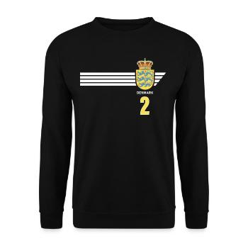 Denmark Football Danish Coat of Arms Flag Dynamite - Unisex Sweatshirt - black - Front - Alina (178cm) & Michal (187cm)