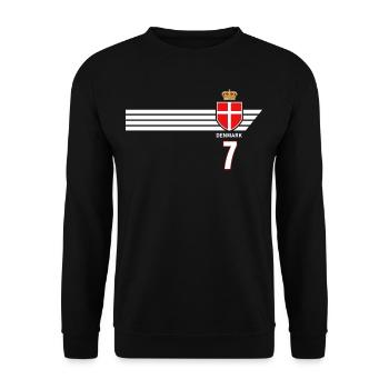 Danemark Football Armoiries danoises Drapeau Dynamite - Sweat-shirt Unisexe - noir - Devant - Alina (178cm) & Michal (187cm)