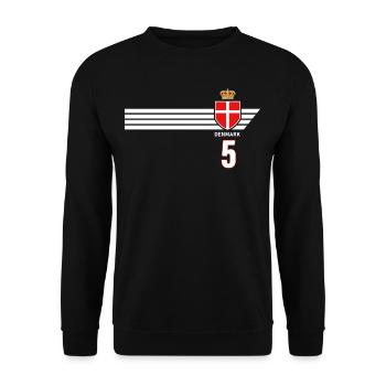 Denmark Football Danish Coat of Arms Flag Dynamite - Unisex Sweatshirt - black - Front - Alina (178cm) & Michal (187cm)