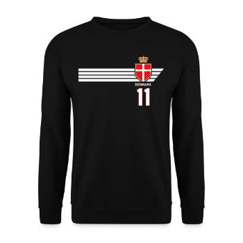 Denmark Football Danish Coat of Arms Flag Dynamite - Unisex Sweatshirt - black - Front - Alina (178cm) & Michal (187cm)