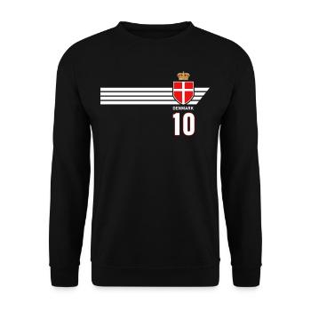 Denmark Football Danish Coat of Arms Flag Dynamite - Unisex Sweatshirt - black - Front - Alina (178cm) & Michal (187cm)