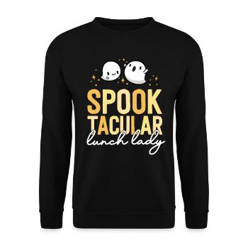 Mittagessen Dame Halloween Schule Cafeteria Matching - Unisex Pullover - Schwarz - Vorne - Alina (178cm) & Michal (187cm)