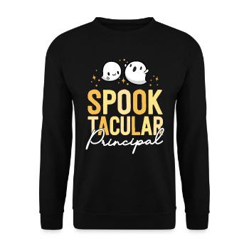 Front de correspondance de la fête de l’école d’Halloween du directeur - Sweat-shirt Unisexe - noir - Devant - Alina (178cm) & Michal (187cm)
