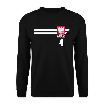 Poland Polska Polish Patriotism Football Fan - Unisex Sweatshirt - black - Front - Alina (178cm) & Michal (187cm)