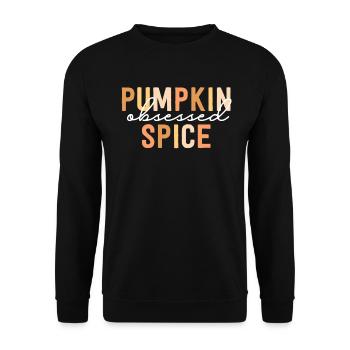 Pumpkin Spice Obsessed Coffee PSL Vintage Fall - Unisex Sweatshirt - black - Front - Alina (178cm) & Michal (187cm)