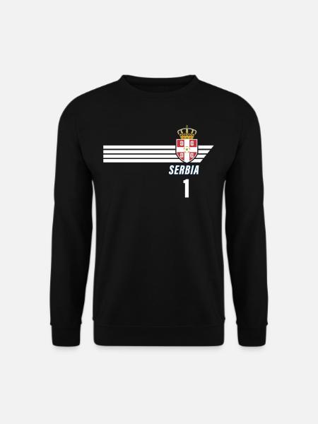 Serbien Srbija Patriotismus Fussball Fan Trikot - Unisex Pullover - Schwarz