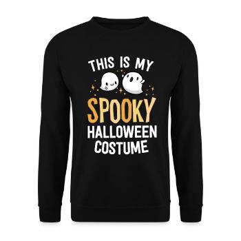 This Is My Spooky Halloween Costume Kawaii Spoopy - Unisex Sweatshirt - black - Front - Alina (178cm) & Michal (187cm)