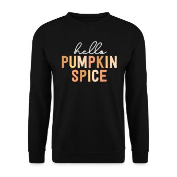 Hello Pumpkin Spice Latte Cute PSL Vintage Fall - Unisex Sweatshirt - black - Front - Alina (178cm) & Michal (187cm)