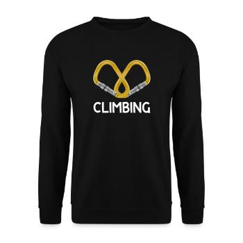 Climbing Mountaineering Mountaineering Alpine Carabiner - Unisex Sweatshirt - black - Front - Alina (178cm) & Michal (187cm)