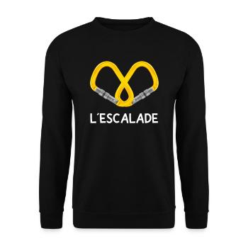 Climbing Mountaineering Mountaineering Alpine Carabiner - Unisex Sweatshirt - black - Front - Alina (178cm) & Michal (187cm)