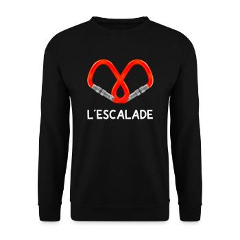 Climbing Mountaineering Mountaineering Alpine Carabiner - Unisex Sweatshirt - black - Front - Alina (178cm) & Michal (187cm)