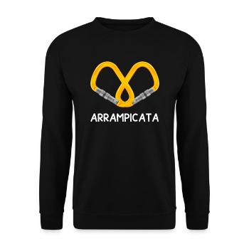 Climbing Mountaineering Mountaineering Alpine Carabiner - Unisex Sweatshirt - black - Front - Alina (178cm) & Michal (187cm)