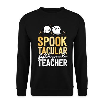5. Klasse Lehrer Halloween Matching Schule Fünfte - Unisex Pullover - Schwarz - Vorne - Alina (178cm) & Michal (187cm)