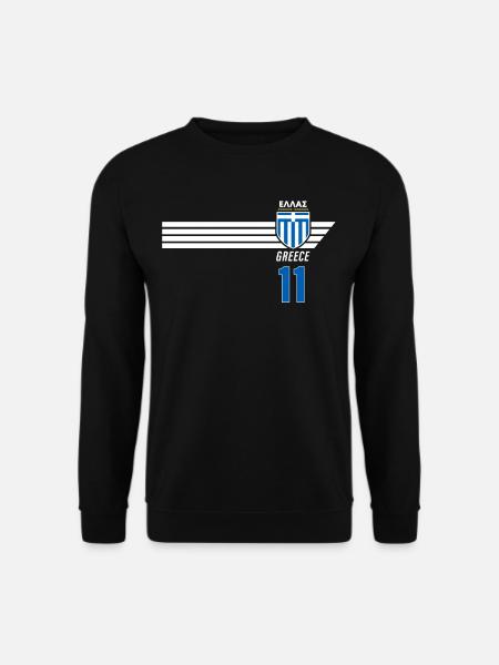 Griechenland Hellas Greece Griechisches Fussball - Unisex Pullover - Schwarz