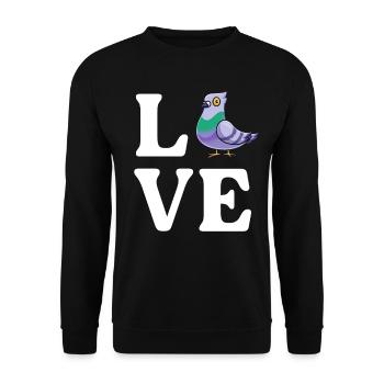 Pigeon Lover Bird Watcher Owner Ornithologist - Unisex Sweatshirt - black - Front - Alina (178cm) & Michal (187cm)