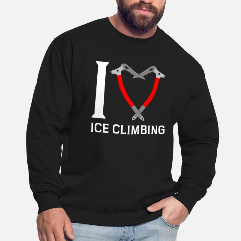 Ich Liebe Eisklettern Eiskletterer Eispickel Unisex Pullover
