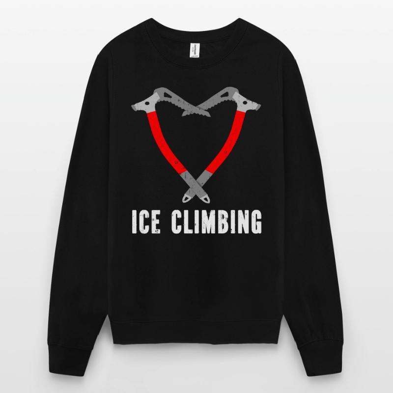 Ich Liebe Eisklettern Eiskletterer Eispickel Unisex Pullover