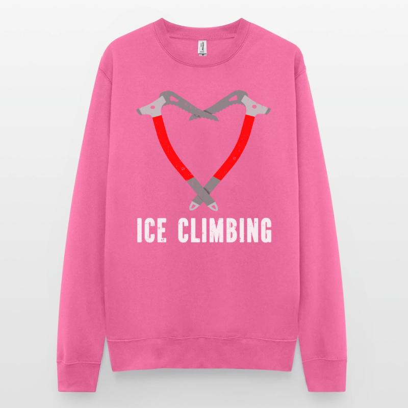 Ich Liebe Eisklettern Eiskletterer Eispickel Unisex Pullover
