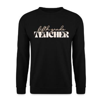 Retro 5th Grade Teacher Vintage Fifth Grade - Unisex Sweatshirt - black - Front - Alina (178cm) & Michal (187cm)