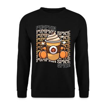 Retro Fall Pumpkin Spice Lover PSL Latte Vintage - Unisex Sweatshirt - black - Front - Alina (178cm) & Michal (187cm)