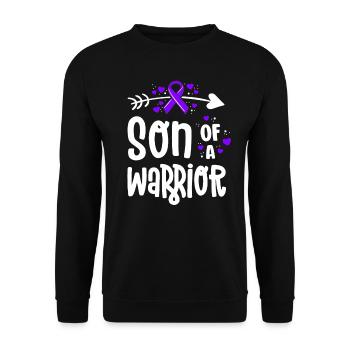 Son Of A Warrior Hodgkins Lymphoma Cancer - Unisex Sweatshirt - black - Front - Alina (178cm) & Michal (187cm)