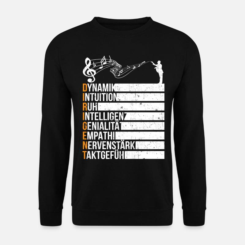 Chorleiter Orchesterleiter Notenschlüssel Musik - Unisex Pullover - Schwarz