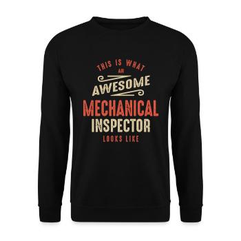 Funny Awesome Mechanical Inspector Job Occupation - Unisex Sweatshirt - black - Front - Alina (178cm) & Michal (187cm)
