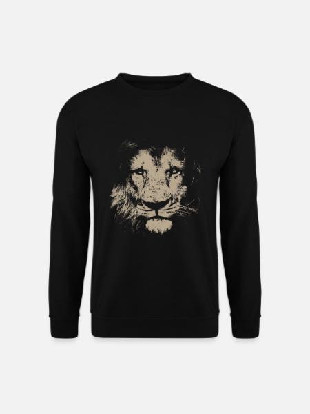 LION LION'S HEAD LION'S MANE AFRICA WILDCAT LION - Unisex Sweatshirt - black