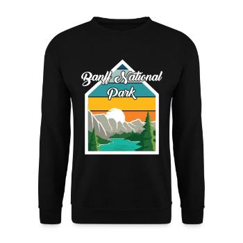 Banff National Park Canada Alberta Nature Camping Be - Unisex Sweatshirt - black - Front - Alina (178cm) & Michal (187cm)