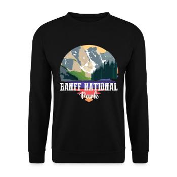 Banff Alberta Canada Campground Lake Louise Nati - Unisex Sweatshirt - black - Front - Alina (178cm) & Michal (187cm)
