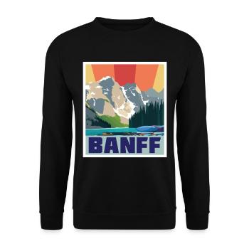 Parc national Banff Lake Louise Canada Camping Albe - Sweat-shirt Unisexe - noir - Devant - Alina (178cm) & Michal (187cm)