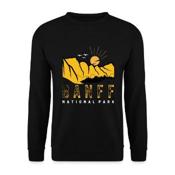 Banff Alberta National Park Camping Nature Canada Gr - Unisex Sweatshirt - black - Front - Alina (178cm) & Michal (187cm)
