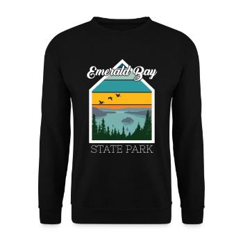 Lake Tahoe Emerald Bay Nevada California Staatspa - Unisex Sweatshirt - black - Front - Alina (178cm) & Michal (187cm)