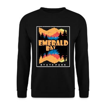 Emerald Bay Camping Nevada California State Park - Unisex Sweatshirt - black - Front - Alina (178cm) & Michal (187cm)